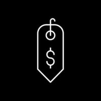 dollar signe ligne inversé icône vecteur