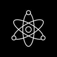 icône inversée de la ligne d'atome vecteur