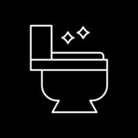 icône inversée de la ligne de toilette vecteur