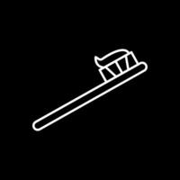 icône inversée de ligne de brosse à dents vecteur