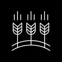 icône inversée de la ligne de blé vecteur
