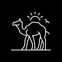 icône inversée de ligne de chameau vecteur