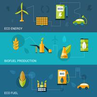 Bannières plates de biocarburant