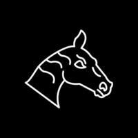 icône inversée de ligne de cheval vecteur