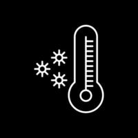 icône inversée de la ligne du thermomètre vecteur
