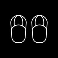 icône inversée de la ligne de sandales vecteur
