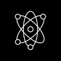 icône inversée de la ligne d'atome vecteur