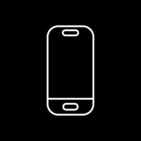 icône inversée de la ligne smartphone vecteur