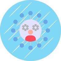 social réseau plat bleu cercle icône vecteur