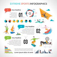 Infographie des sports extrêmes vecteur