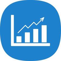 croissance graphique glyphe courbe icône vecteur