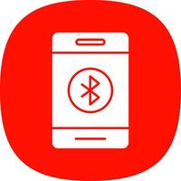 Bluetooth glyphe courbe icône vecteur