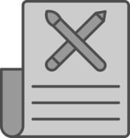 document glyphe courbe icône vecteur