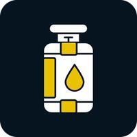icône de deux couleurs de glyphe de bouteille de gaz vecteur