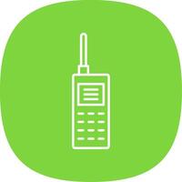 walkie talkie ligne courbe icône vecteur