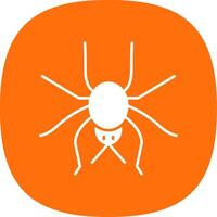icône de deux couleurs de la ligne d'araignée vecteur