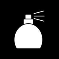icône inversée de glyphe de bouteille de parfum vecteur