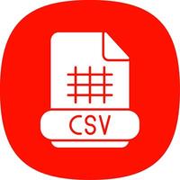 csv glyphe courbe icône vecteur