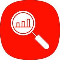 une analyse glyphe courbe icône vecteur