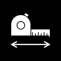 icône inversée de glyphe de mesure vecteur