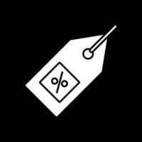 icône inversée de glyphe d'offre vecteur