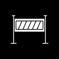 icône inversée de glyphe de barrière vecteur