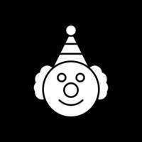 icône inversée de glyphe de clown vecteur