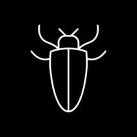 icône inversée de la ligne d'insectes vecteur