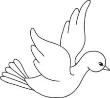 Pigeon. oiseau. illustration vectorielle linéaire vecteur