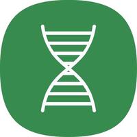 ADN glyphe courbe icône vecteur