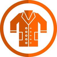 manteau glyphe Orange cercle icône vecteur
