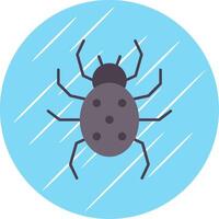 araignée plat bleu cercle icône vecteur