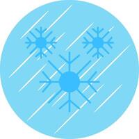 flocon de neige plat bleu cercle icône vecteur