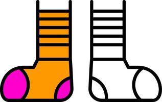 pitre des chaussures rempli moitié Couper icône vecteur