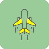 air transport rempli Jaune icône vecteur