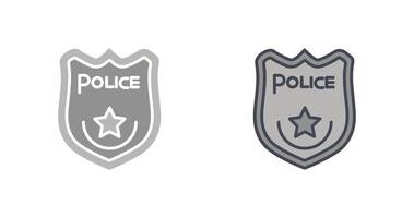 icône d'insigne de police vecteur