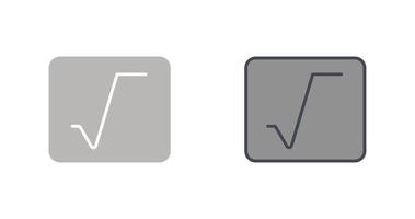 carré racine icône vecteur