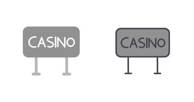 casino signe icône vecteur