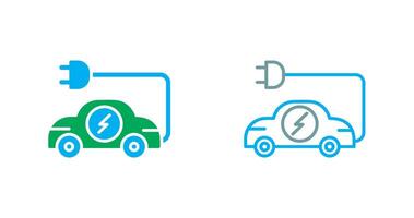 icône de voiture électrique vecteur