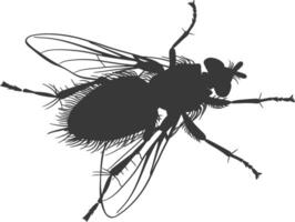 ai généré silhouette mouche insecte animal noir Couleur seulement plein vecteur
