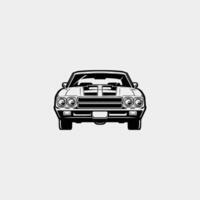 américain muscle voiture de face vue art illustration. meilleur pour automobile T-shirt conception vecteur