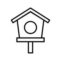 oiseau maison icône sur blanc Contexte vecteur