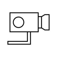 surveillance caméra icône sur blanc Contexte vecteur