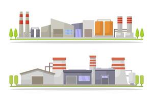 industriel bâtiments illustré dans vecteur