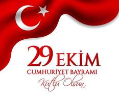 29 octobre jour de la république nationale de turquie vecteur