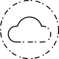 nuage icône symbole image. illustration de le hébergement espace de rangement conception image vecteur
