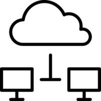 nuage icône symbole image. illustration de le hébergement espace de rangement conception image vecteur