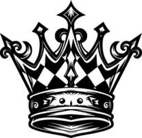 couronne, noir et blanc illustration vecteur