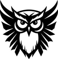 hibou - minimaliste et plat logo - illustration vecteur