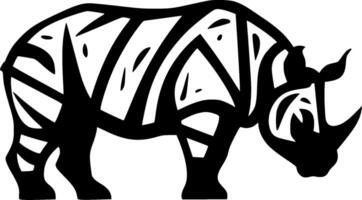 rhinocéros - minimaliste et plat logo - illustration vecteur